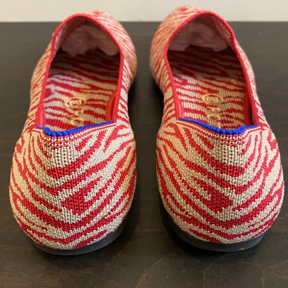 RARE Retired Red Zebra Rothy’s Loafers - Picture 4 of 7